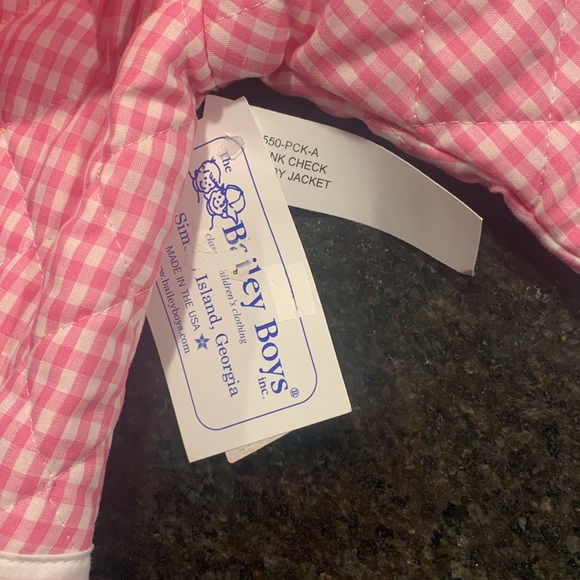 Bailey Boys Pink Check Baby Jacket 3M - Picture 3 of 4